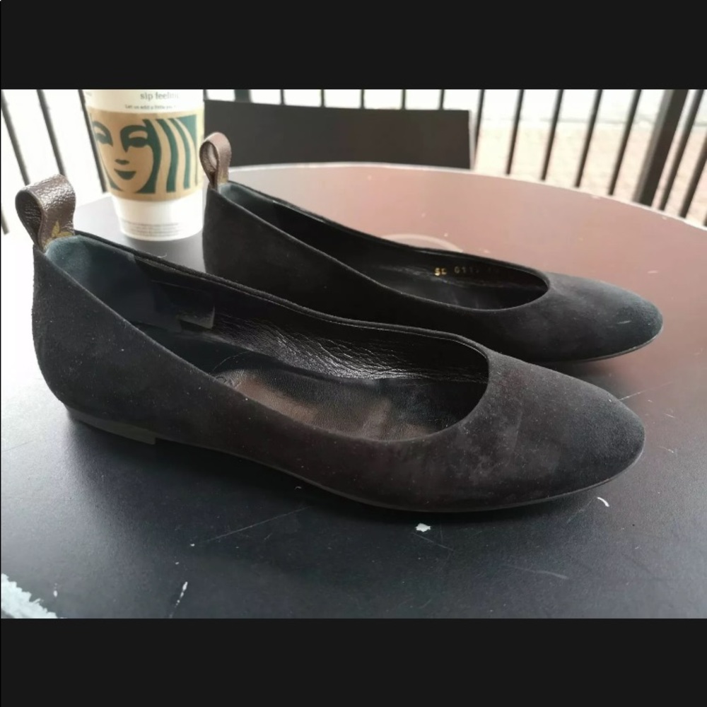 Women's Louis Vuitton Uniformes ~ Black Suede Shoes ~ Size 37 ~ 6.5~7 - Picture 3 of 7